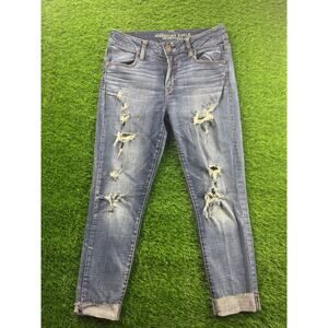 American Eagle Hi-Rise Jegging Women’s Size 8 Blue Super Stretch Denim